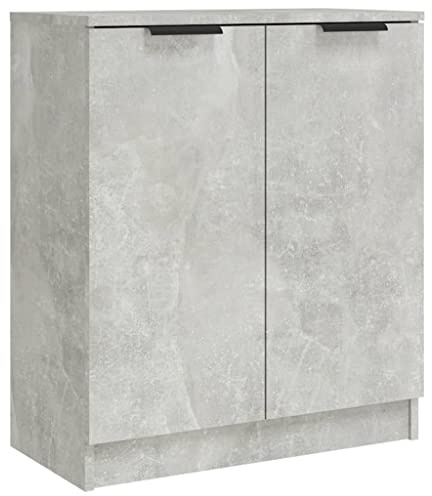 vidaXL Engineered Wood Sideboard - Modern Multifunctional Cabinet with Ample Storage Space - Concrete Grey - 60x30x70 cm