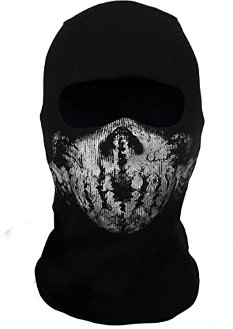 Ghost Maske Call of Balaclava Duty Maske Geisterschädel Vollgesichtsmaske Skelett Ski Fahrrad Motorrad Hals Gesichtsmaske Winddichte Cosplay Maske für Winter Outdoor Sport