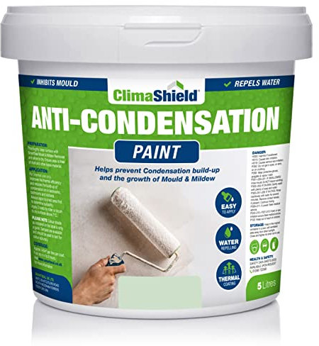 SmartSeal Anti-Condensation Paint - Premium Ceiling & Wall Paint. Reduce Condensation on Walls & Ceilings in Bathrooms, Kitchens & Bedrooms with our Moisture Resistant Paint (Forest Dawn, 5 Litre)
