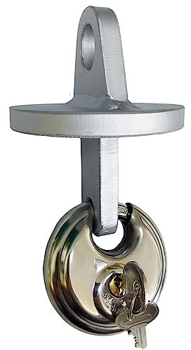 Quebag Diebstahlsicherung 40 mm | Kupplungsschloss | Anhängerschloss für Zugöse | mit Vorhängeschloss