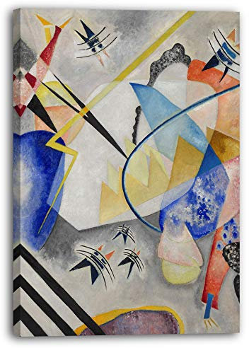 Leinwandbild (30x40cm) Wassily Kandinsky: Weisses Zentrum (1921), Leinwand auf Keilrahmen gespannt und fertig zum Aufhängen, hochwertiger Kunstdruck aus deutscher Produktion
