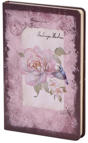 heavenlife Notizbuch A5 Vintage, 21x14,2 cm Retro Leeres Tagebuch, Bullet Journal Reisetagebuch Blanko, Ästhetisches Notizbuch Nachfüllbares Tagebuch für Frauen Männer, 100 Seiten (F)