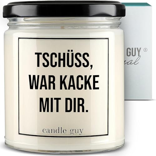 candle guy Duftkerze im Glas [Brennzeit 70h] - Duft-Kerze handgemacht mit Spruch | Freches Geschenk für Frauen, Freundin, Geburtstag | 100% Sojawachs, schöne natürliche Düfte mit ätherischem Öl