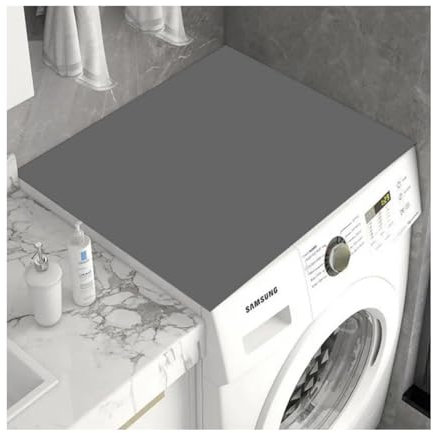 Protection Supérieure pour Lave-Linge Et Sèche-Linge, tapis lavable en machine,à séchage rapide et antidérapante, pour cuisine, buanderie, dessus machine a laver, tapis de machine à laver (60*60 cm)