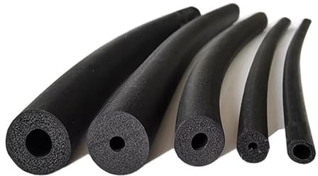 JMORCO Schaumstoffschlauch 1 Meter, Schwarz, Weich, Rund, Isolierung, EPDM-Schaumschlauch, Schwammgummi, Wasserdicht, Rohrschaumstoff, Schwarz, 16x5mm, Frostschutz, Wärmedämmung, Wetterschutz