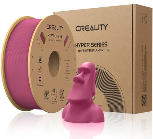Creality offizielles 3D Drucker Filament, Hyper PLA High Speed Filament, 1.75mm 3D Druck Filament für Hochgeschwindigkeitsdruck, Maßgenauigkeit +/-0.02mm, 1kg/Spule - Erdbeerrot