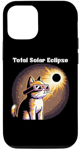 Hülle für iPhone 13 Solar Eclipse Tee Katze trägt Sonnenfinsternis Brille