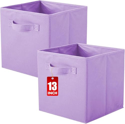 powerking Cube Storage Boxes, Foldable Fabric Storage Bins And Cloth Storage Organizer Drawer For Shelves, Closet And Toys Storage, 33 X 33 X 33 CM