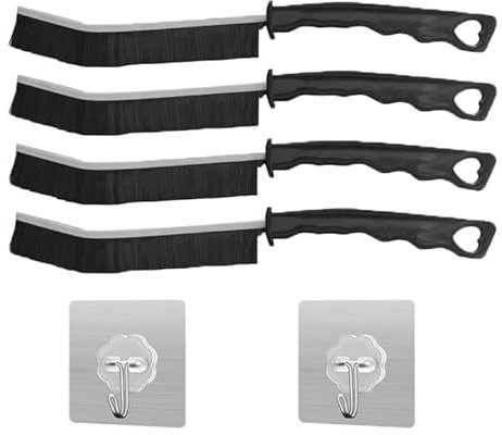 4 Pezzi Spazzola pulizia fissure, Spazzola Pulisci Fughe, Spazzola Pulizia Doccia, Spazzola per Fissure, Spazzola di pulizia congiunta multifunzionale per cucina, Bagno, Pavimento in piastrelle.