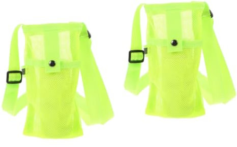 Sosoport 2stücke Mesh Design Wasserflasche Schutzbeutel Tragetasche Für Wasserkocher Geeignet Für Verschiedene Flaschentypen Für Outdoor-aktivitäten Leuchtendem