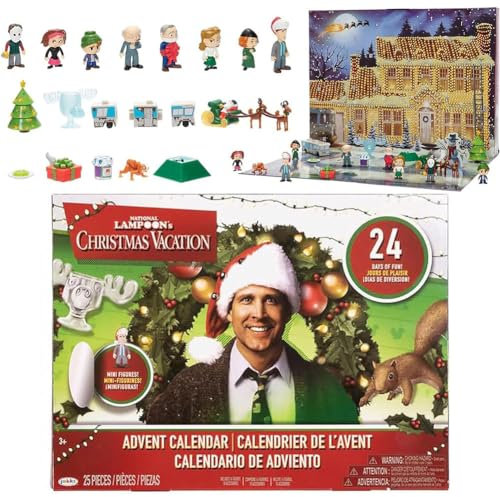 BibHoly Adventskalender 2024,National Lampoon's Christmas Vacation Adventskalender 2024,Christmas Vacation Griswold Figur,Weihnachts Countdown Kalender