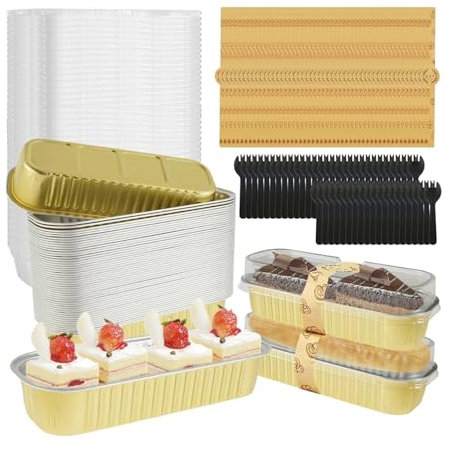 YDYAENIO Vaschette Alluminio 100 Pezzi teglie for plumcake teglie in Alluminio teglie for Cottura contenitori teglie for Muffin pirottini for Cupcake Accessori da Cucina(Gold,100pcs)