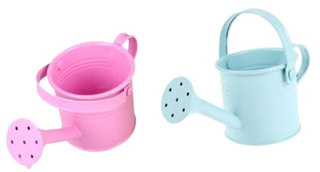 Gogogmee 2 Juegos De Herramientas De Horticultura para Niños Y Niñas Regaderas De Hierro con Asas Cómodas para Disfrutar De La Jardinería 2 Unidades