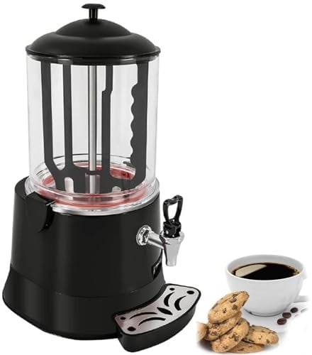 DHMYDPDZ Espresso Coffee Machine,Commercial Hot Chocolate Maker Stainless Steel,220v,Temperature Adjustable,Thermo Block Heating Pre Brew Detachable Drip Tray,For Heating Chocolate Coffee Milk,10L