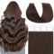 VINBAO Tape in Extensions Echthaar Braun Haar Extensions Haarverlängerungen Echthaar Tape in Unsichtbares Seidig Glatt Skin Weft 40 CM 20 Stück 50g Tape in 16 Zoll #2