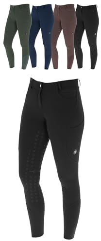 Covalliero - Damen Reithose Silikon Vollbesatz | Reitleggings mit 2 Handytaschen | Herbst & Winter Reiterhose | atmungsaktiv & elastisch | Reitbekleidung in vielen Farben & Größen