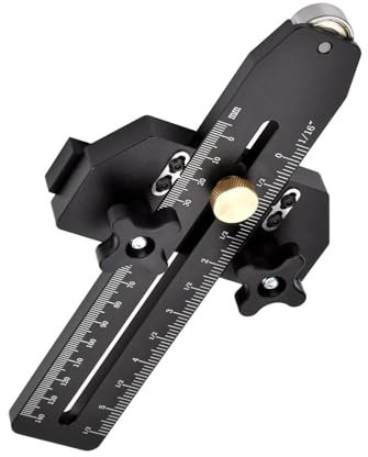 Thin Jig, Thin Table Saw Jig Table Band Saw Router Table Fast Ripping Guide with Roller Limiter Woodworking Tool for 3/8 X 3/4in T Slot