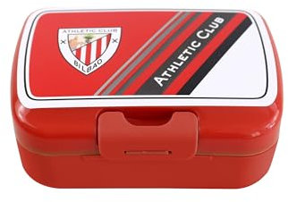CyP Brands- Athletic Club,Sandwichera, Lonchera, Tartera, Transportador de alimentos, Color Rojo, Producto Oficial