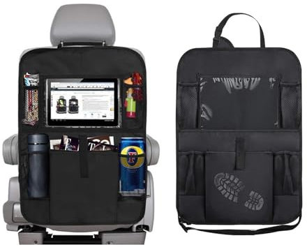 MSMDG 2 Stück Autositz Organizer für Renault Zoe ZE50, Rückenlehnenschutz inkl Tablet Fach Kinder Rücksitz Organizer Auto Rücksitz Organizer