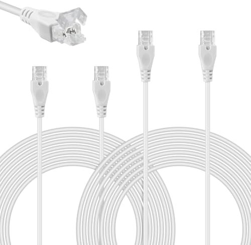 Aroidful 2 Pack 3M Double-Ended 2-Pin 8mm LED Strip Extension Cable Connectors - 2Pin LED Strip to Strip Extension Wire for SMD/COB Single Colour LED Strips (0-36V, Compatible with 2835/3528)