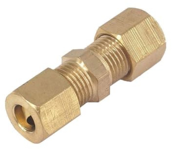 LIBCAM Raccord Universel de qualité à Compression Automatique, raccords de Ligne de Frein de Voiture en Laiton à Orifice de 3/16 , Accessoires de connecteur Droit 1 pièce