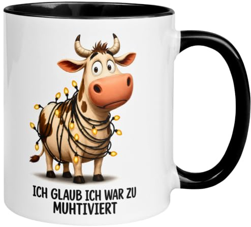 Tasse Kuh | Ich glaub ich war zu Muhtiviert | Lustiges Bauer Büro Geschenk