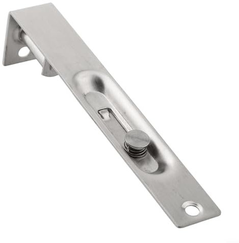 Automatischer Schiebetür-Verriegelungsmechanismus aus Edelstahl zur Sicherung von Doppeltüren aus Holz (15,2 cm)