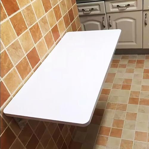 Klappbarer Wand-Tisch mit Blättern, Wandmontage, zusammenklappbar für kleine Räume, platzsparend, faltbarer Bartisch, schwimmender Schreibtisch (40 x 60 cm)