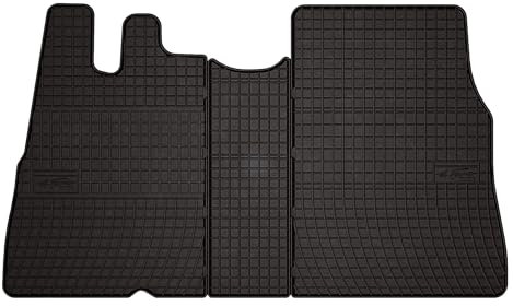 Wielganizator SolidPRO Tapis en Caoutchouc adaptés pour Fiat Ducato II (1994-2006) | Qualité: Premium - Ajustement précis, antidérapants - Tapis de Sol 3 pièces - Noir