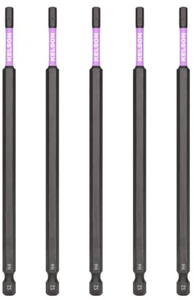 KELSON 5pcs 4mm Hex 150mm Impact Screwdriver Bits H4 Extra Long 1/4 Universal