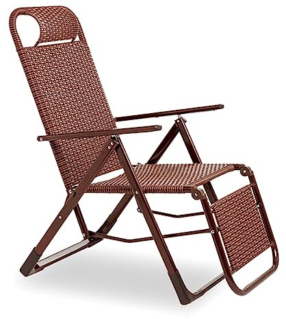 Schwerelosigkeits-Loungesessel für den Außenbereich mit Kissen, Liegestühle aus geflochtenem Rattan für die Terrasse, für Strand, Pool, Rasen, Camping, klappbarer Liegestuhl für den Außenbereich