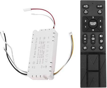 Shovelmty Kit de Control Remoto para Ventilador de Techo con 6 Configuraciones de Velocidad, Control Remoto de Repuesto para Ventilador de Techo, Controles de Atenuación, 110-265 V