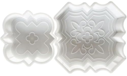 Stakee 2 Teile/Satz Zement Ziegel Formen Zement Trittstein Formen Für Schöne Beton Pflastersteine ​​in Ihrem Hof ​​und Garten