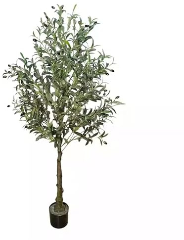 Olivenbaum Künstlich, Pflanzen Groß Kunstpflanze Olivenbaum, Künstlicher Olivenbaum, Für Zuhause, Wohnzimmer, Flur, Schlafzimmer, Büro(80cm/2.6ft)