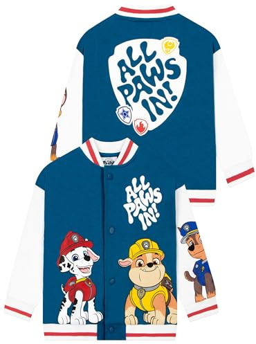 PAW Patrol Boys Bomber Jacket, Chase, Rubble And Marshall Boys Jacket, Cotton Baseball Jackets, Ages 18 Months To 8 Years