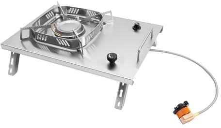 Réchaud à gaz portable 2600 W - Coupe-vent - Pour camping, voyage en camping-car, randonnée