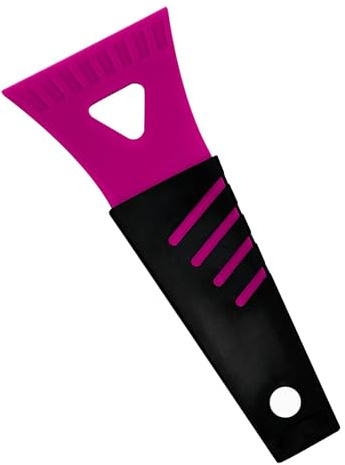 Generisch Auto Eiskratzer, Scheibenkratzer Auto, Eiskratzer Scheibenkratzer für Winter, Langlebiger Ergonomischer Softgriff, Stufenförmige Eisbrecherzacken, für Autoscheiben im Winter (Rosa Farbe)
