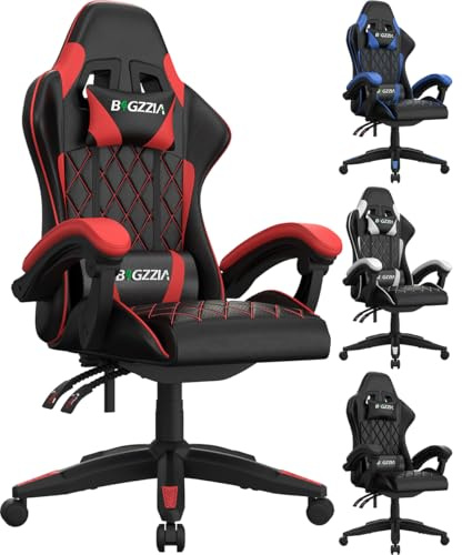 Racingreat Ergonomic Gaming Chair for Adults(Red) | Height Adjustable,Reclining,Headrest,Lumbar Support,Armrests,360°-Swivel