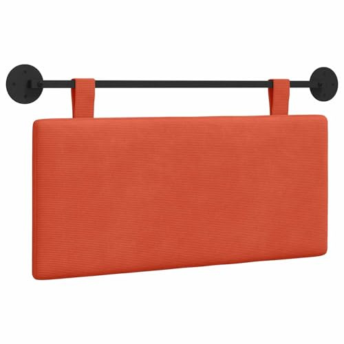 vidaXL Hängendes Kopfteil Cordstoff, Moderner rechteckiger Wand-Kopfteil, weich gepolstert, verstellbare Rückenlehne, platzsparender Bett-Zubehör