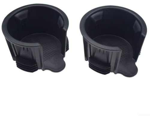 2-Pack Center Console Cup Holder Insert for Land Rover/ LR2 for lr3 / LR4 for Range/Rover Sport Discovery, Replaces LR021330 LR087454 FWW500160, Black Plastic