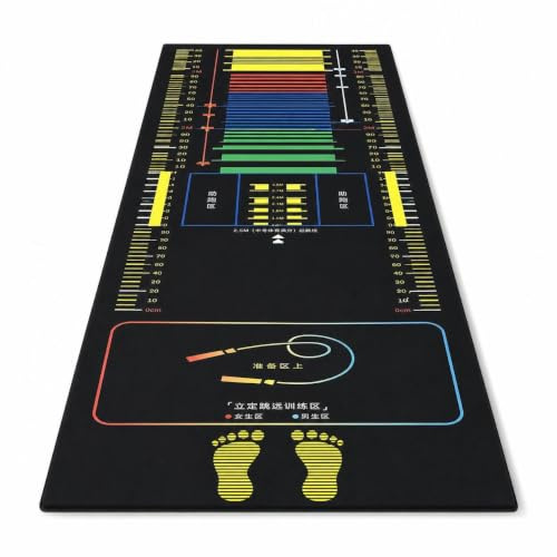 Tapis Longueur Caoutchouc | Pour test saut sans élan - usage multifonctionnel - entraînement examens éducation physique - pour entraînement