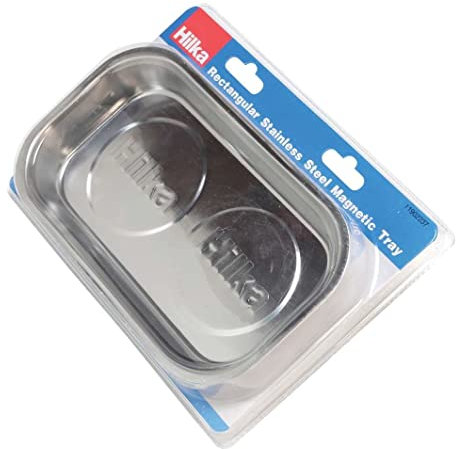 Hilka Tools 11902237 Plateau magnétique rectangulaire en Acier Inoxydable