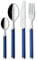 Villeroy & Boch – Play! Blue Ocean Tafelbesteck, Set 30 teilig blau, Spülmaschinenfest, Besteck Bunte Griffe, Besteck Kunststoffgriffe, Besteck Set, Essbesteck, Messer, Gabel, Edelstahl, Kunststoff