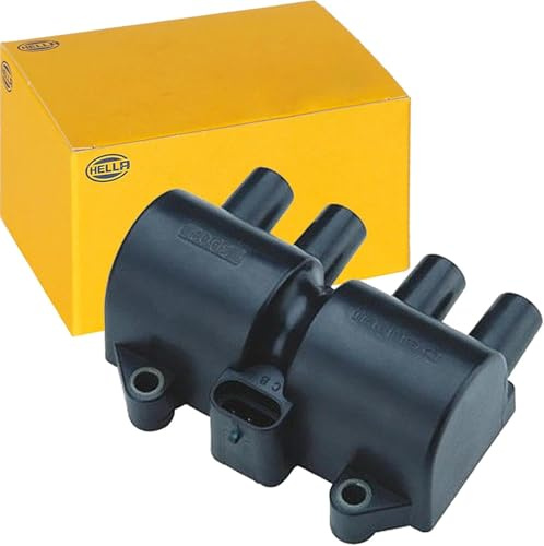 HELLA 5DA 358 057-031 Ignition Coil - 12V - 3-pin connector - Block Ignition Coil - Bolted