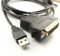 Câble convertisseur DB25 avec câble USB RS232 Silabs CP2102 (longueur : 180 cm)