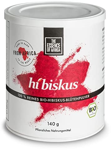 The Essence of Africa Bio Hibiskus Blütenpulver, 1er Pack (1 x 140 g)
