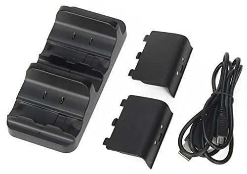 OSTENT Chargeur double station d'accueil + 2 batteries compatibles pour le contrôleur sans fil Microsoft Xbox One