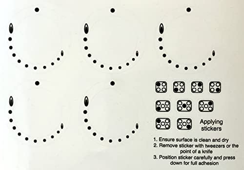 Replacement Hob Stickers Black on Transparent PVC