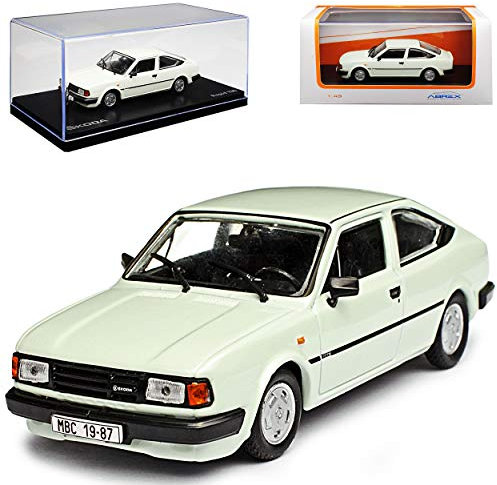 Abrex ?Koda Rapid 136 Coupe EIS Weiss 1984-1990 720EB 1/43 Modell Auto