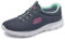 Skechers Damen Summits Sneaker, Grey Anthracite Green, 37.5 EU
